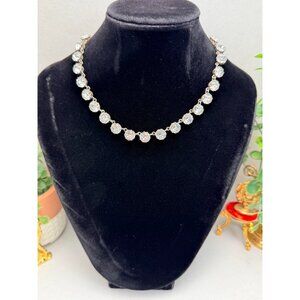Genuine Austrian Crystal Necklace Choker Signed